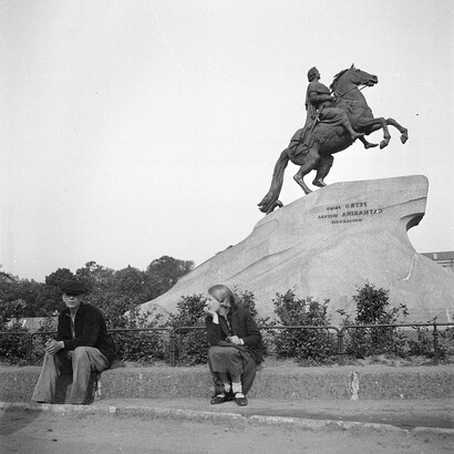 Étienne-Maurice Falconet, El Jinete de Bronce (escultura ecuestre de Pedro I), San Petersburgo, Rusia. Fotografía de Annemarie Schwarzenbach 