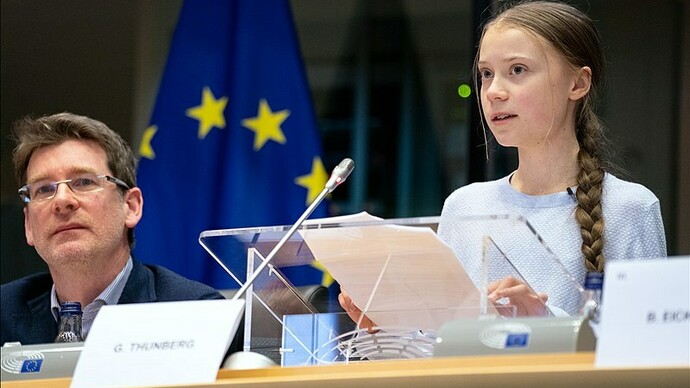 Greta Thunberg, giovane donna attivista per il clima, discute i piani dell'UE per affrontare l'emergenza climatica con la commissione per l'ambiente del Parlamento, (2020). Il mondo maschile si riunisce, discute e progetta di cambiare il mondo o di salvarlo. Le donne ne parlano altrettanto e quotidianamente, mettendo in atto piccoli e grandi gesti che portano a difendere l'ambiente e il futuro