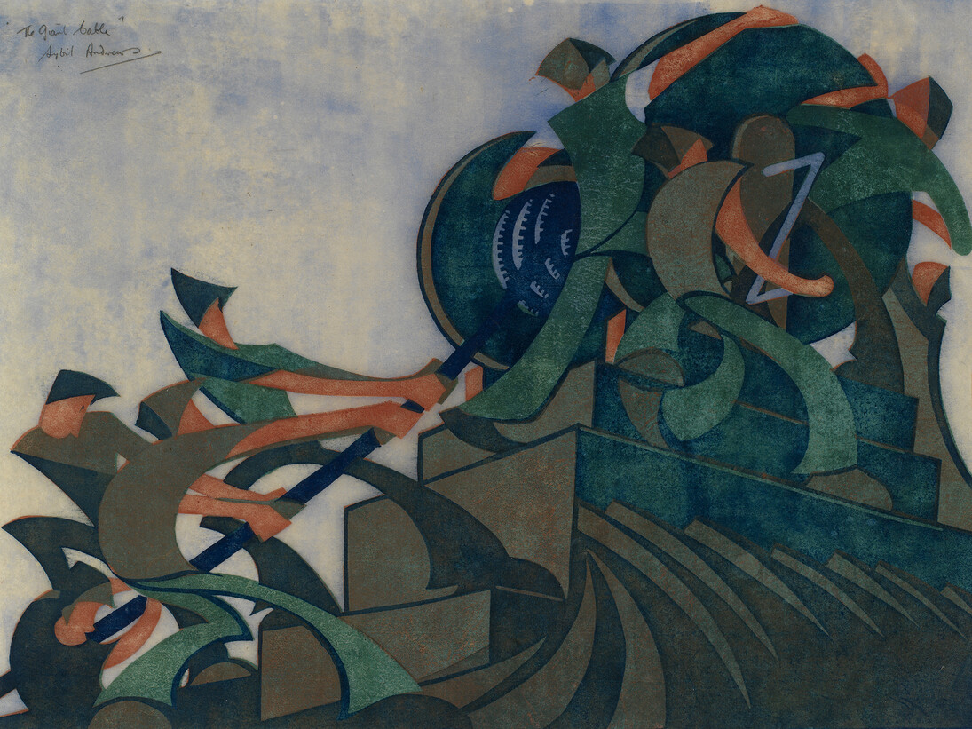 Giant Cable by Sybil Andrews. Image Courtesy of Osborne Samuel gallery