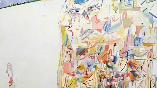 Amy Sillman, Me & Ugly Mountain, 2003, Oil on canvas, 60 x 72 inches, Collection of Jerome and Ellen Stern