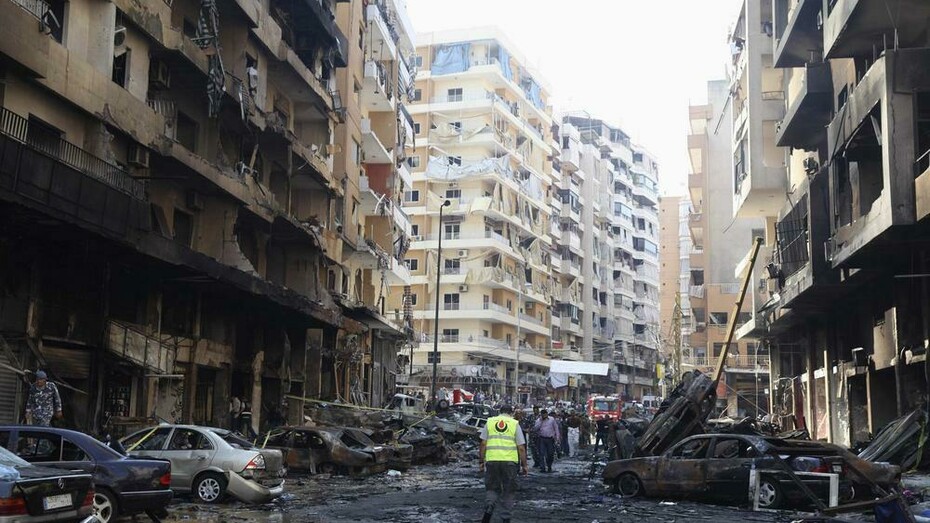 Calle de Beirut después de un atentado