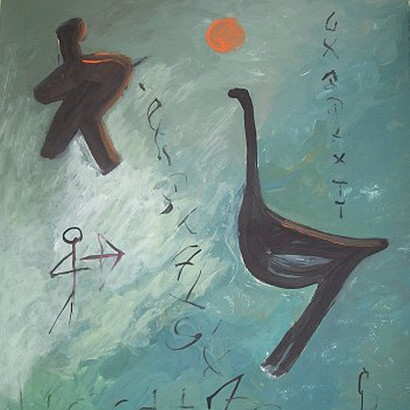 Safaitic paintings by Rawan Al Adwan