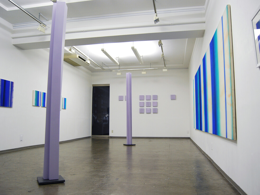 Koichi Somaki, Untitled, 2015, urethan on plywood, 18 x 18 x 241 cm each
