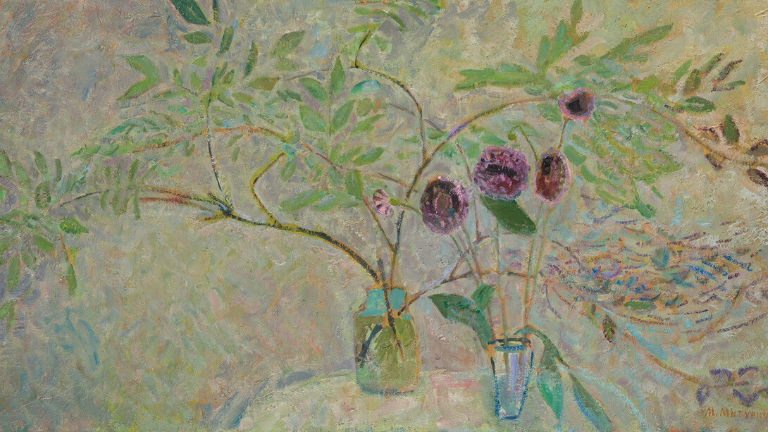 May Miturich, Jasmine and dahlias, 1987–1988. Courtesy of New Tretyakov Gallery