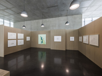 Michael Armitage, Maria Lassnig, Chelenge Van Rampelberg, ausstellungsansicht. Mit freundlicher genehmigung von Kunsthaus Bregenz