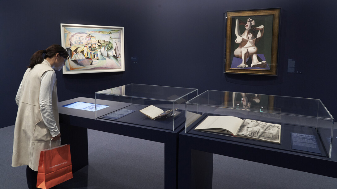 Picasso: los cuadernos de Royan, vista de exhibición. Cortesía del Museo Picasso Málaga