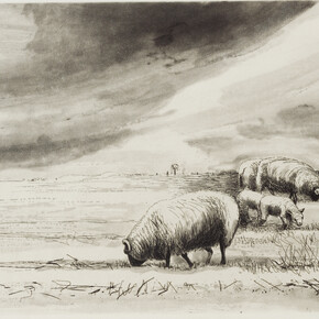 Henry Moore, Sheep in Landscape