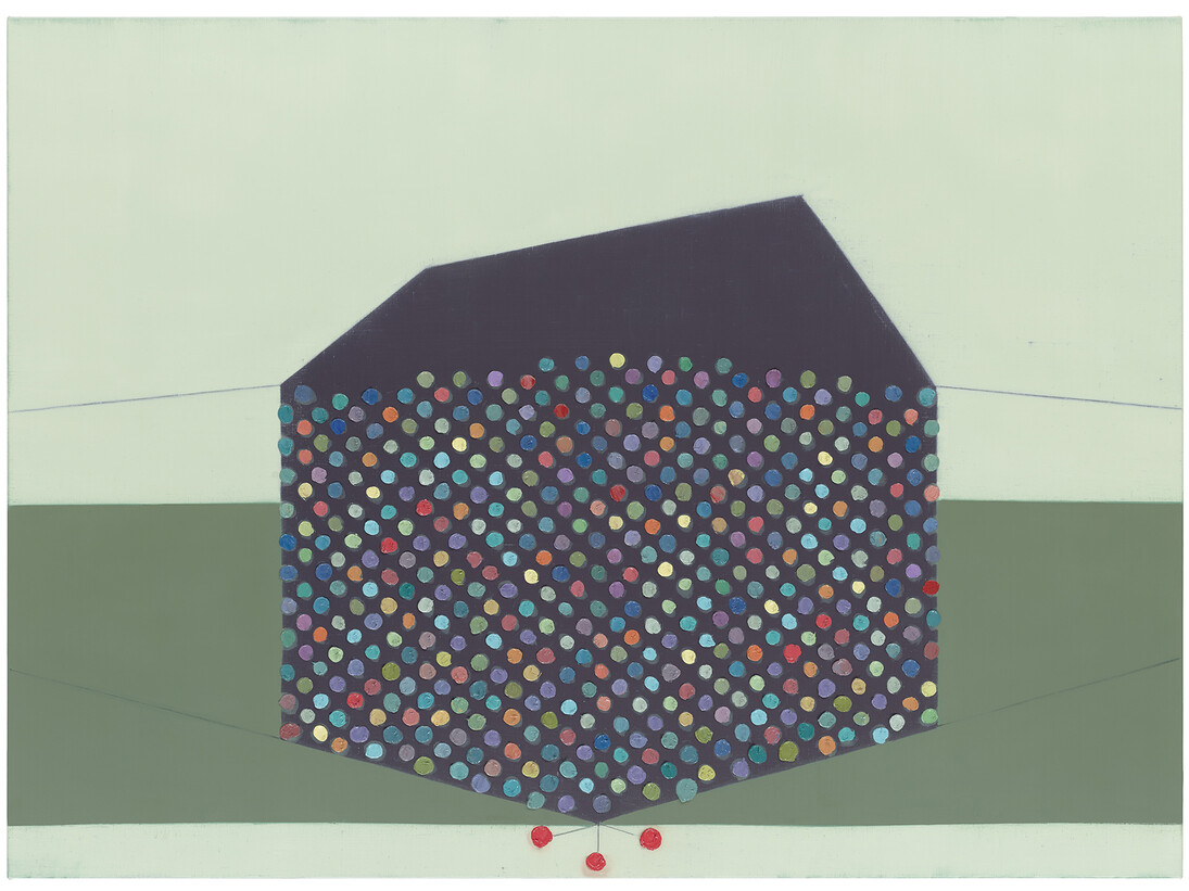 Suzanne Caporael, 700 (The pastoral exultation of Richard Prince), 2014, Oil on linen, 48 x 66 inches, 121.9 x 167.6 cm