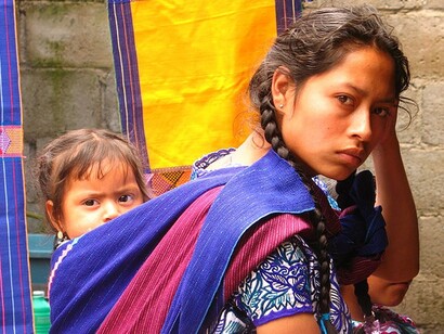 Familia indígena de Chiapas