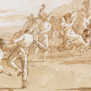 Giovanni Domenico Tiepolo, La furlana, no. 31 from the series Divertimento per gli ragazzi (Entertainment for children) (detail), ca. 1800. Courtesy of De Young Museum