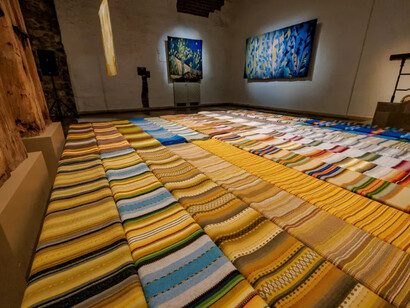 Iveta Vecenāne, Meadow, exhibition view. Courtesy of the Museum of Decorative Arts and Design