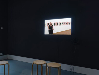 Andrea Fraser, exhibition view. Courtesy of Nagel Draxler Kabinett