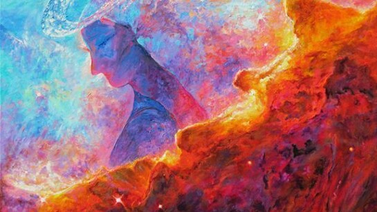 Julie Turner, Star Dust Angel, Acrylic on Canvas, 24" x 30"