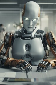 Robot performing office tasks in place of human workers