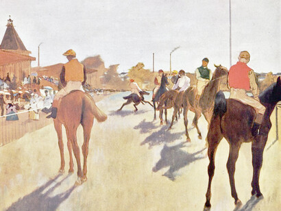 Edgar Degas, Cavalli da corsa davanti alle tribune