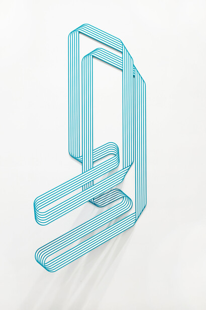 Terry Haggerty, Double Back, 2015, Acrylic on aluminum, 206,1 x 93,3 x 45,2 cm (81 1/4 x 36 3/4 x 17 3/4 in). Courtesy of Bernhard Knaus Fine Art Gallery