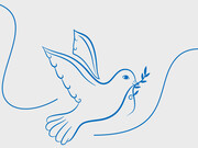 Symbole universel de paix, la colombe blanche reflète les idéaux de l'Université pour la Paix, dédiée à promouvoir un monde plus harmonieux et juste