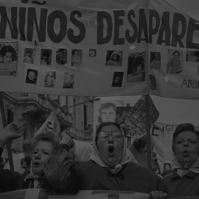 Mother of the Plaza de Mayo protest against the disappearance of their children