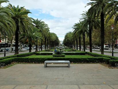 The Hassan II park, maintained through the reuse of treated wastewater, Morocco