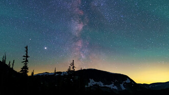 As the stars twinkle in the purple and blue evening sky, we are reminded of the transformative power of Pluto, urging us to evolve beyond traditional structures that no longer serve us