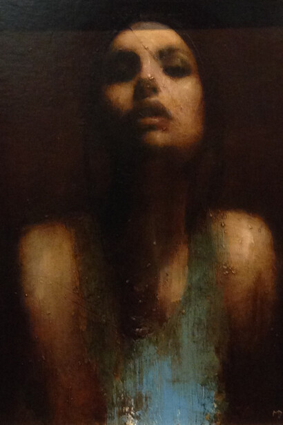 Mark Demsteader, Study For Siren, Oil on board, 16” x 12”  