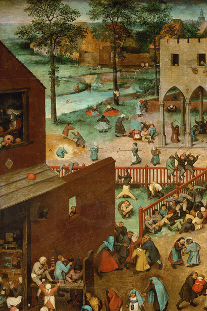 Pieter Bruegel el Viejo, Juegos de niños, 1560 (detalle)