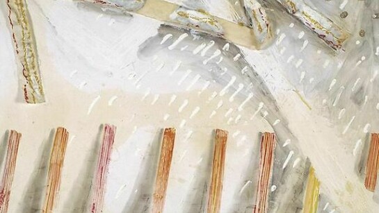 Fausto Melotti, Untitled, 1975, Plaster, mixed media, and tissue, 19 3/4 x 27 1/2 x 1 in; 50 x 70 x 2.5 cm, Signed, lower right: Melotti