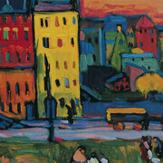 Wassily Kandinsky, Case a Monaco, 1908, Olio su tela, © Von der Heydt-Museum Wuppertal / Photo: Antje Zeis-Loi, Medienzentrum Wuppertal