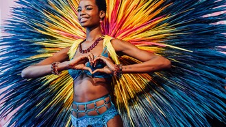 Modelo en un espectáculo de Victoria's Secret