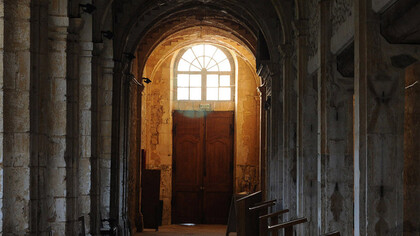 The side isle of the 12th century chancel of Saint Michel de Thiérach © Rozenn Quéré Brussels 2015