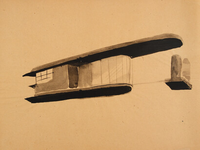 Knud Lonberg-Holm. Gas Station Design, ca. 1925, Ink on paper, 8 1/2 x 11 1/8 inches (21.6 x 28.3 cm)