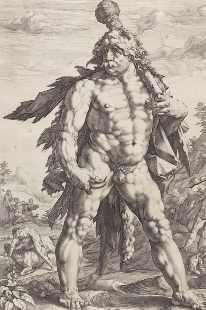 Heindrick Goltzius -Engraver-, The great Hercules (detail), 1589. Courtesy of Museo Nacional del Prado