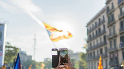 Manifestación independentista en Barcelona