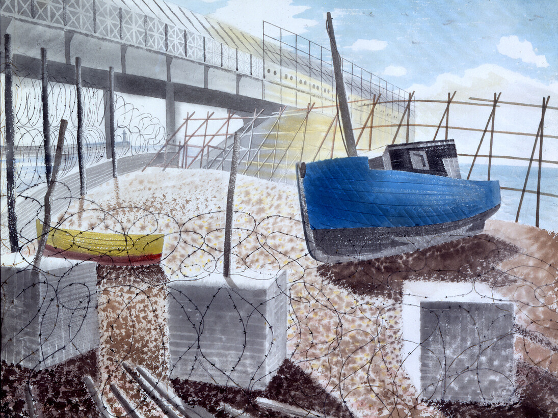 Eric Ravilious, South Coast Beach. Aberdeen Art Gallery & Museums Collections