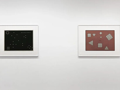 Mel Bochner, Editions, 1970-1979, exhibition view. Courtesy of Krakow Witkin Gallery