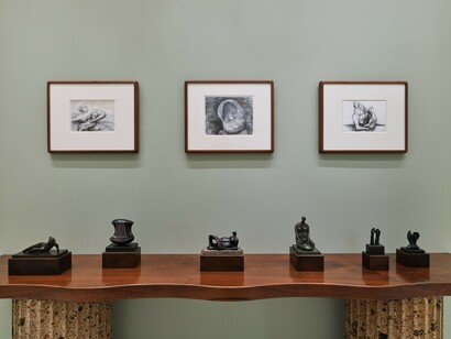 Moore and Malaparte, Rhythm and form, vue d'exposition. Courtoisie de Gagosian