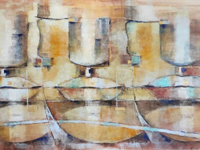 Rocce, olio su tela, 150x100 cm, 2020