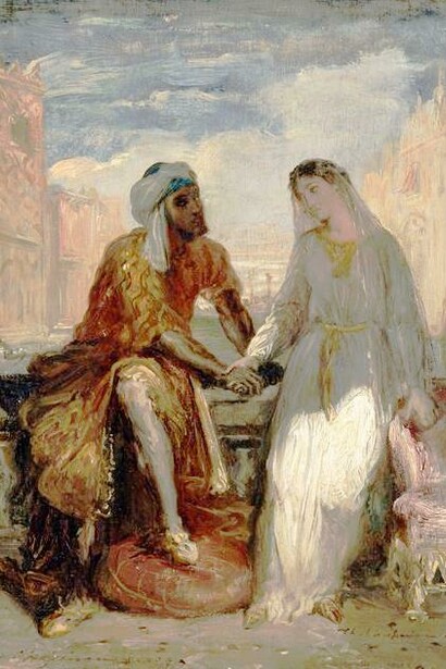 Otello e Desdemona a Venezia, Théodore Chassériau, 1849, olio su tavola