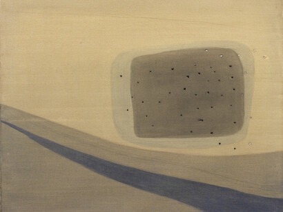 Lucio Fontana, Concetto spaziale (forma), 1959, aniline on canvas, 80 x 100 cm / 31.5 x 39.4 in, Courtesy Tornabuoni Art