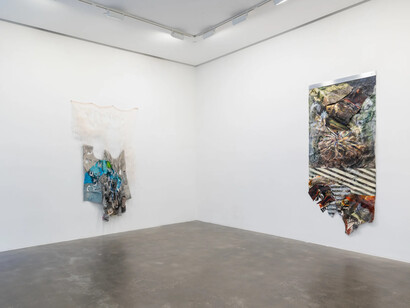 Various artists, Drop, cloth exhibition view. Courtesy of Susan Inglett Gallery