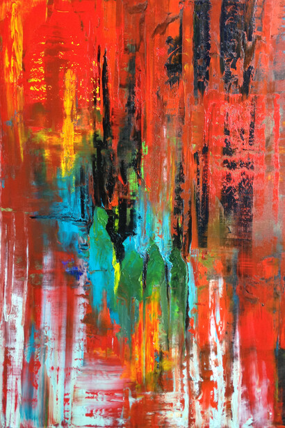 Ayda Mansour, Untitled 32, Oil on Canvas, 48” x 36”, Courtesy of Agora Gallery 