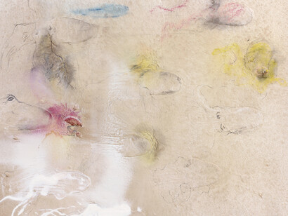 Miquel Barcelo, La Dynamique de l'Inasechement, 2014, Técnica mixta sobre lienzo, 175 x 212 x 4,5 cm (68,9 x 83,46 x 1,57 in), Courtesy Galerie Thaddaeus Ropac, Paris/Salzburg, Photo: Charles Duprat