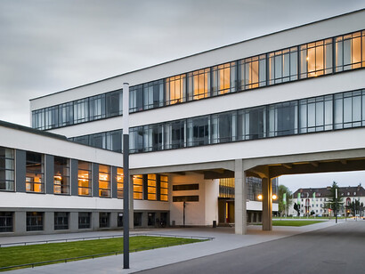 A Bauhaus structure situated in Dessau, Germany, photo by Thomas Lewandovski, Gili Merin