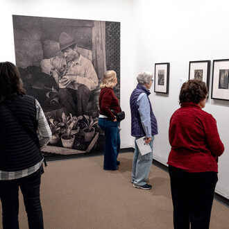 Edward Steichen and the garden, exhibition view. Courtesy of George Eastman Museum