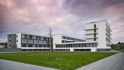 The building was designed by the founder of the Bauhaus, Walter Gropius, and commissioned by the city of Dessau, Germany photo by Thomas Lewandovski, Gili Merin