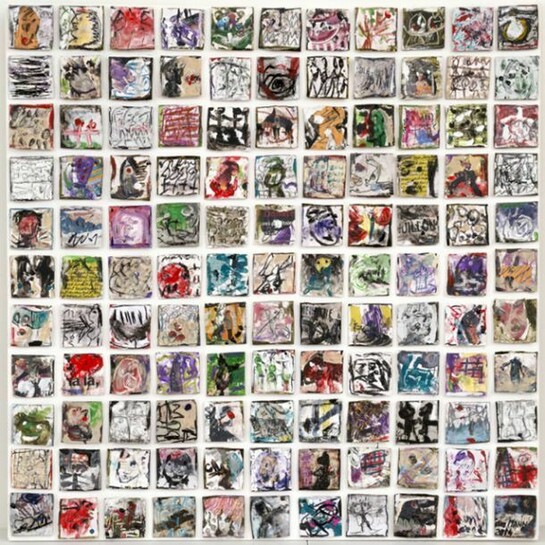 Gene Mann, Mythologie Quotidienne, 2014, Mixed media on board, 44 x 44 inches (111.8 x 111.8 cm)