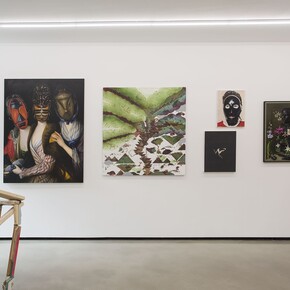 Installation view of '100 Painters of Tomorrow' London