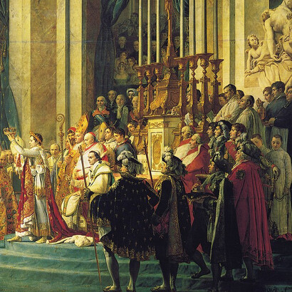 Jacques-Louis David, "L'incoronazione di Napoleone", (1805), particolare