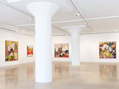 Richard Hawkins, New paintings, exhibition view. Courtesy of Greene Naftali Gallery