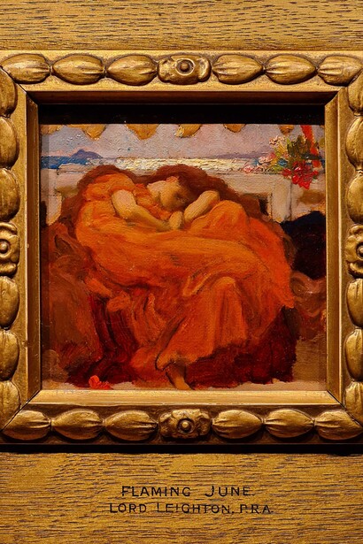 Leighton colour sketch of Flaming June, 1894, Leighton House